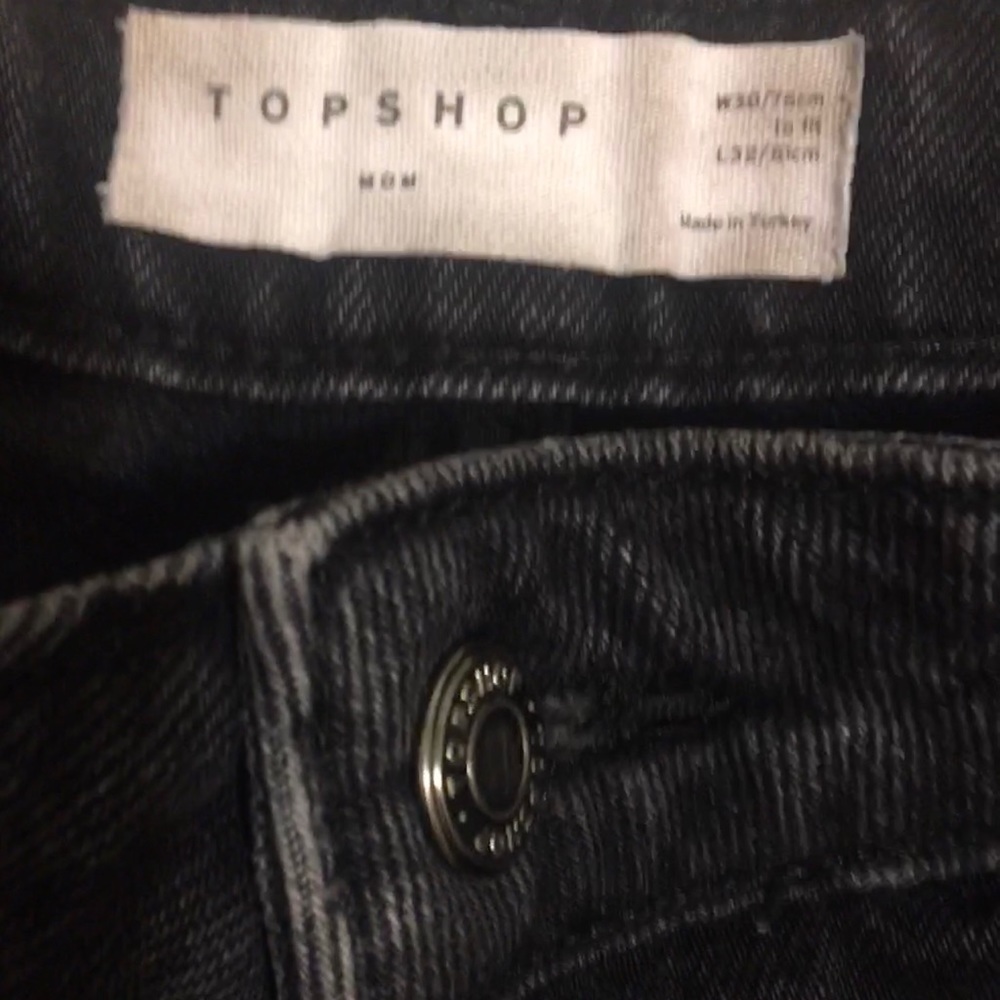 TOPSHOP Black Mom Jeans